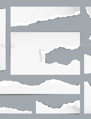 Ripped Papers Set, Vectors | GraphicRiver