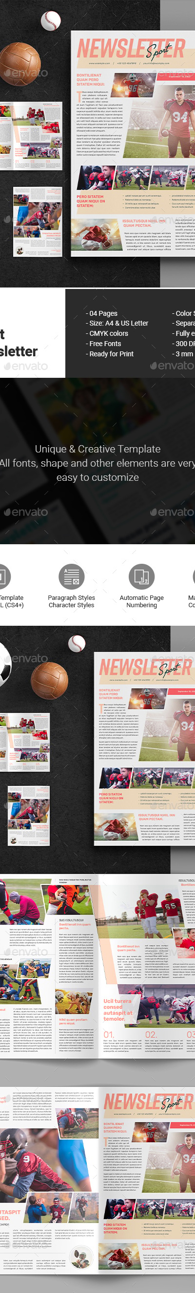 Sport Newsletter, Print Templates | GraphicRiver