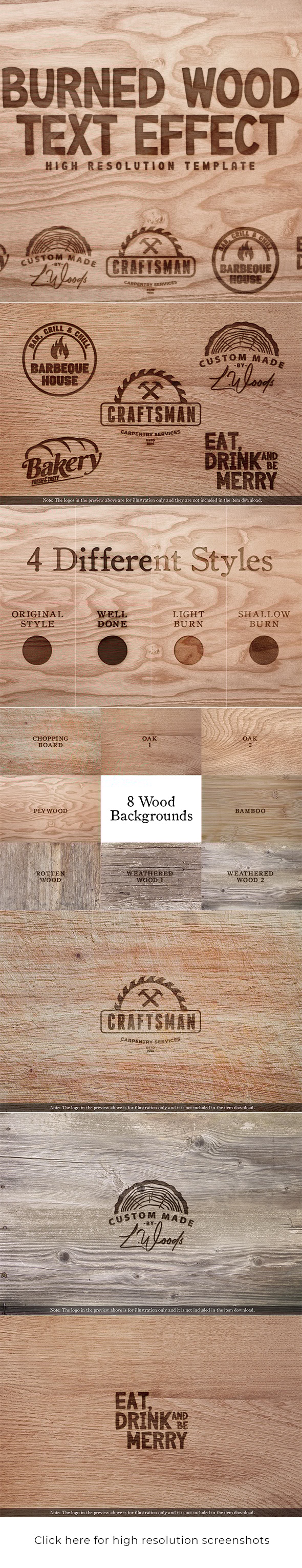 Burned Wood Text Effect Template, Add-ons | GraphicRiver