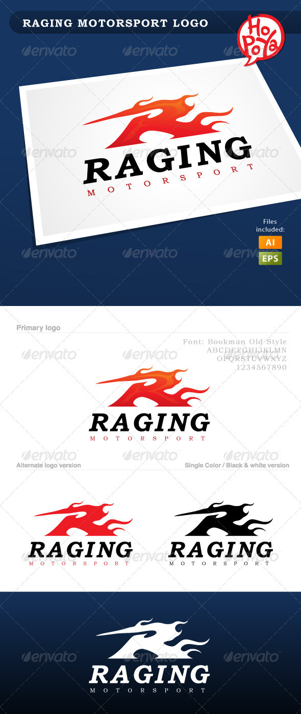 Raging Motorsport Logo, Logo Templates | GraphicRiver