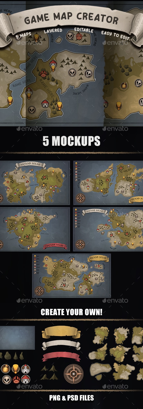 RPG Game Map Creator, Game Assets | GraphicRiver