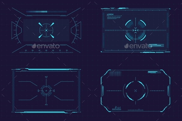 Hud Target Screens, Vectors | GraphicRiver