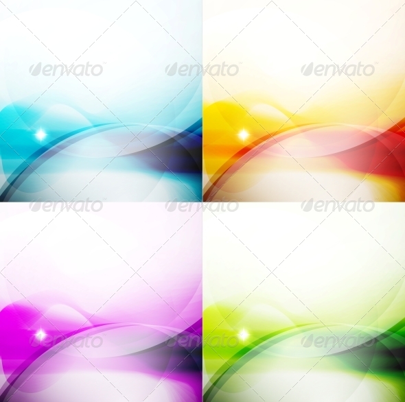 Wave Color Backgrounds, Vectors | GraphicRiver