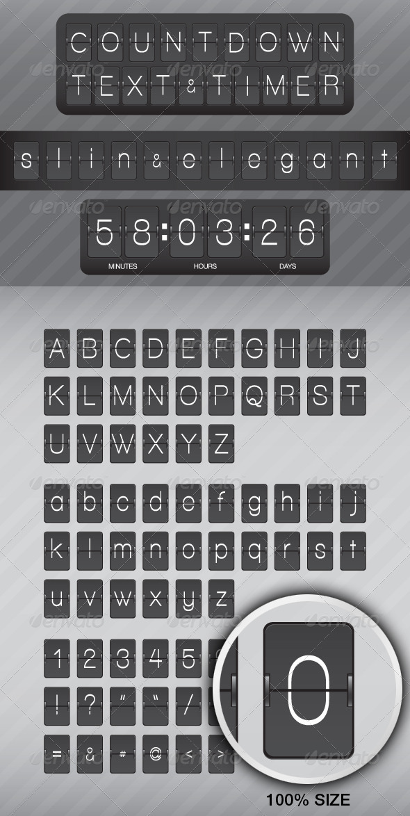 Countdown Text and Timer 3, Vectors | GraphicRiver