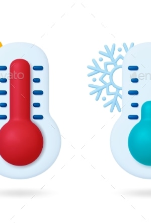 Meteorology 3d Thermometer Control Weather Degree, Vectors | GraphicRiver