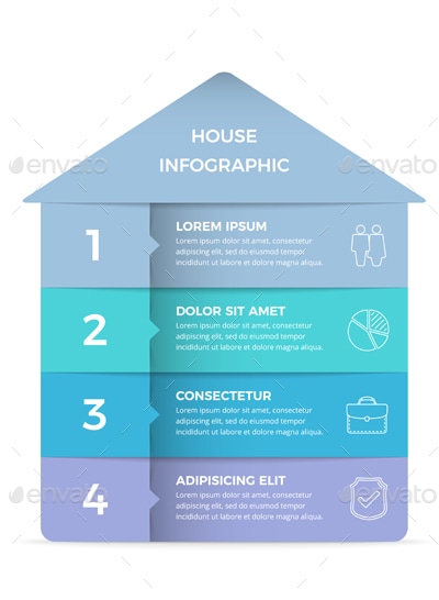 House Infographics - 4 Elements, Infographics | GraphicRiver
