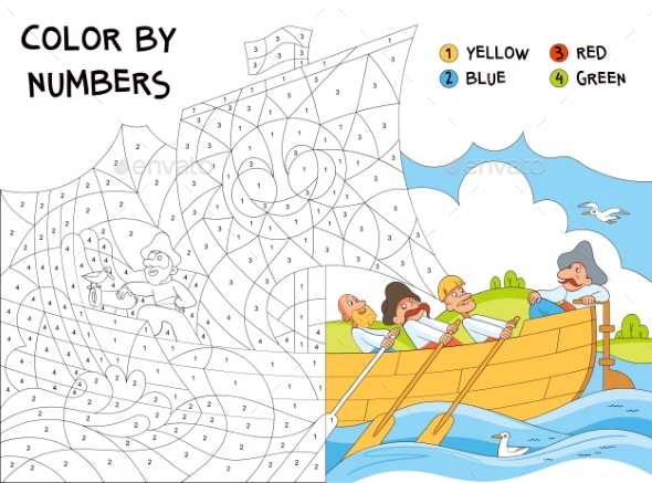 Color By Numbers, Vectors | GraphicRiver
