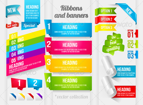 Ribbon and Banner Collection, Vectors | GraphicRiver