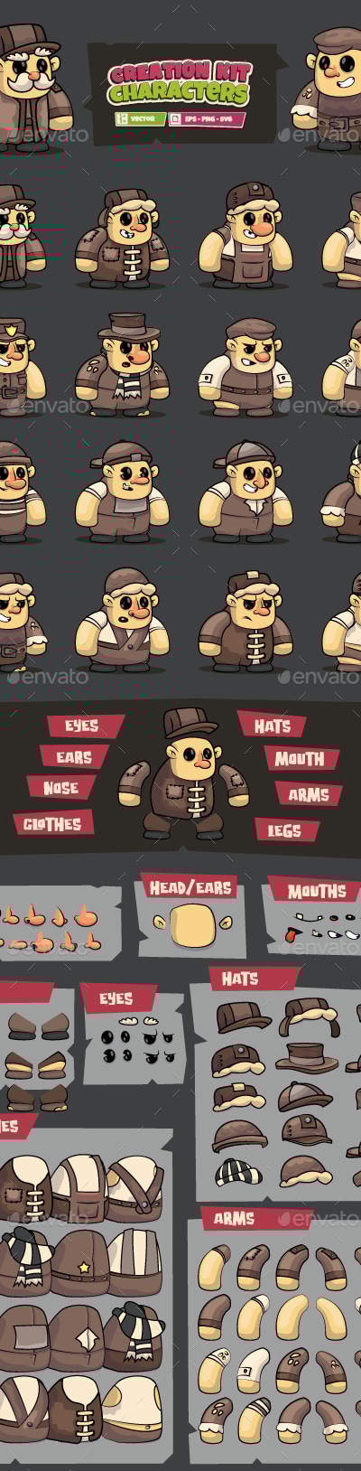 Creation Kit - Characters Pack 2, Vectors | GraphicRiver