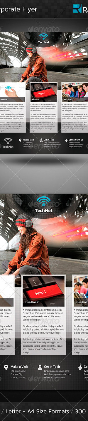 TechNet Corporate Flyer, Print Templates | GraphicRiver