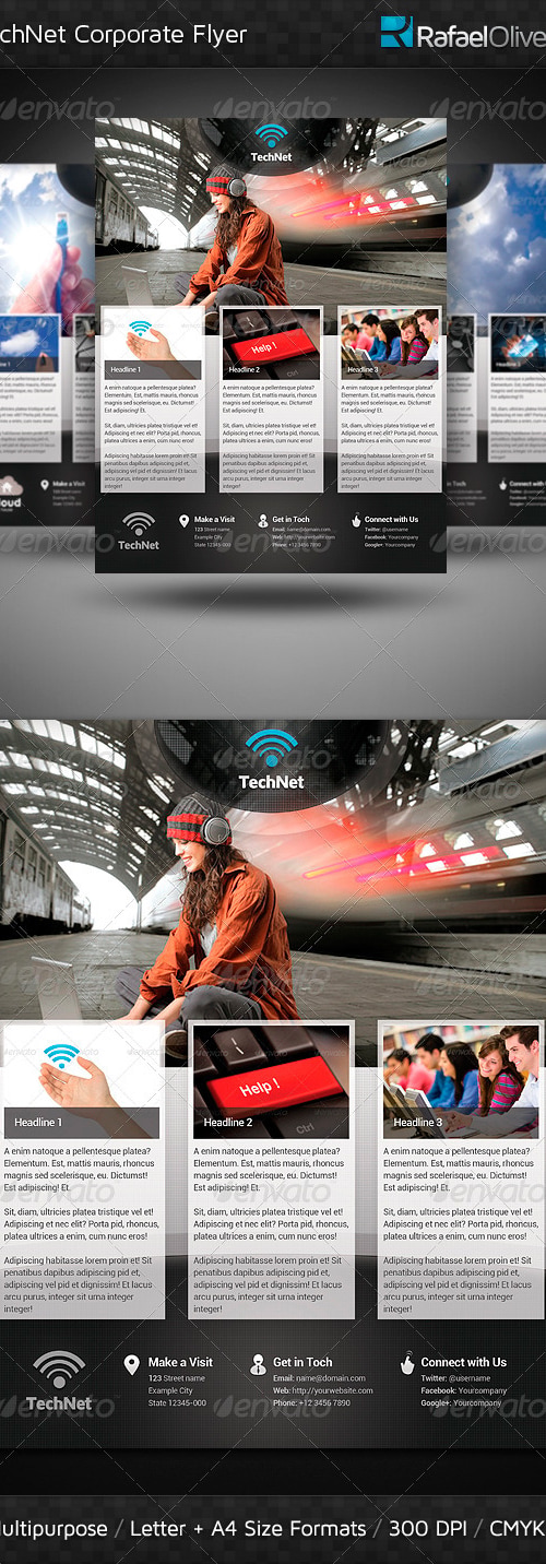 TechNet Corporate Flyer, Print Templates | GraphicRiver