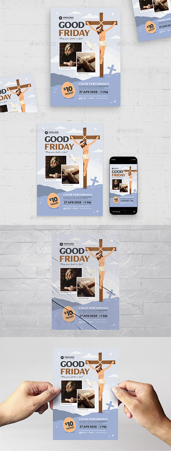 Good Friday Flyer Template, Print Templates | GraphicRiver
