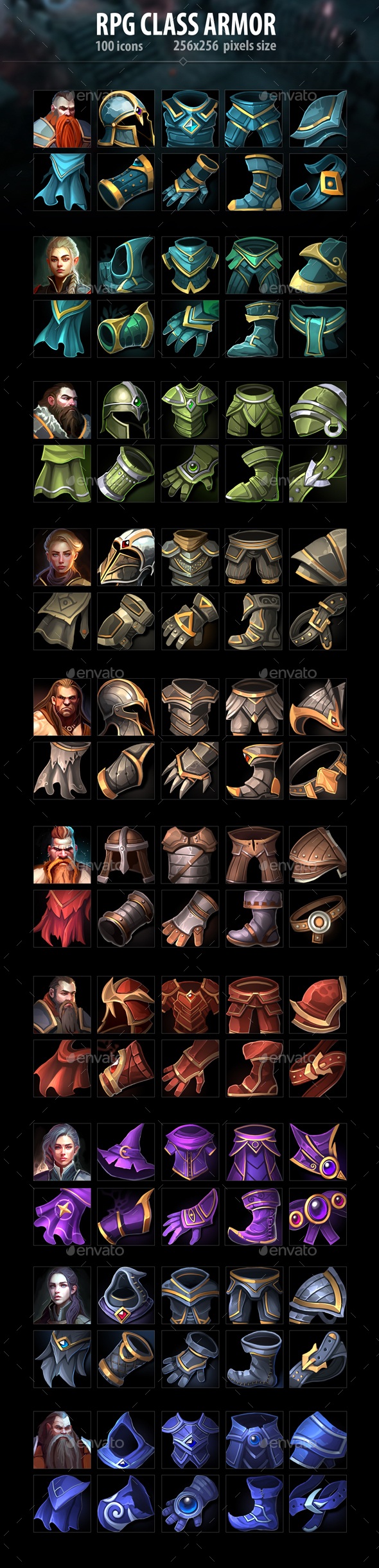 RPG Class Armor, Game Assets | GraphicRiver