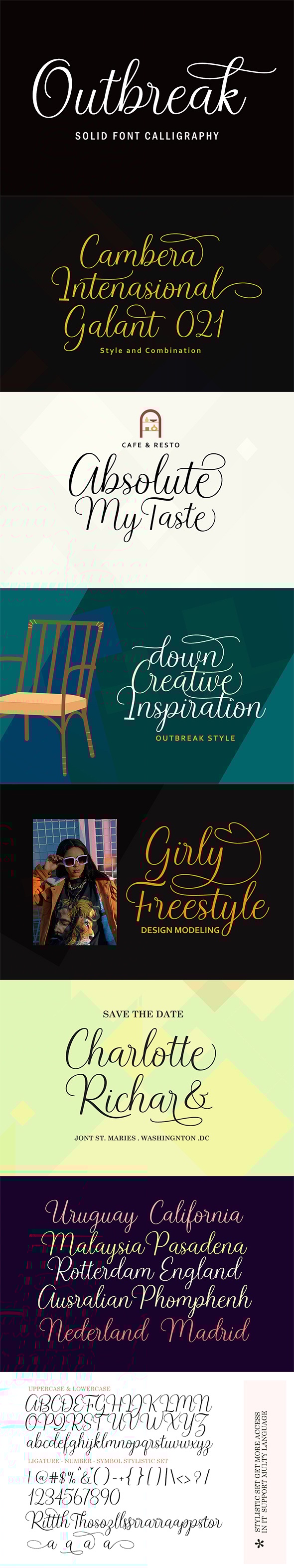 Outbreak - Script Fonts