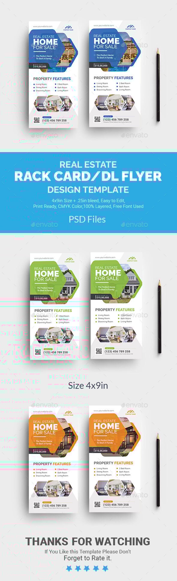 Real Estate Rack Card, Print Templates | GraphicRiver