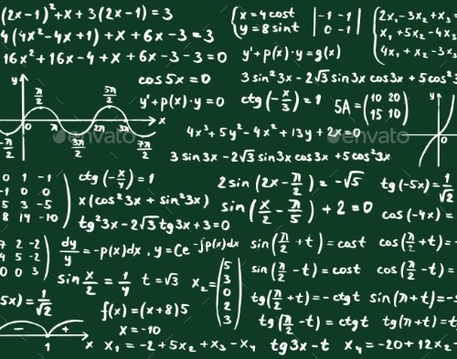 Math Education Blackboard, Vectors | GraphicRiver