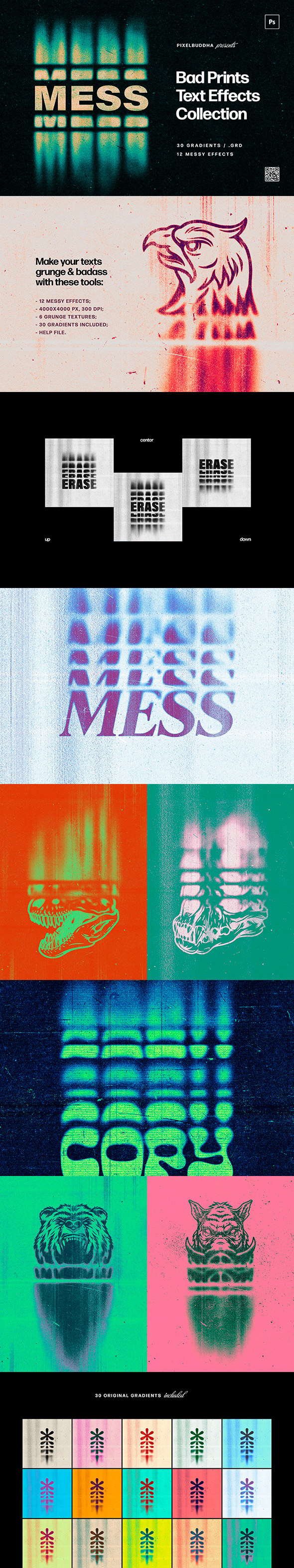 Printed Mess Text & Logo Effects, Add-ons | GraphicRiver