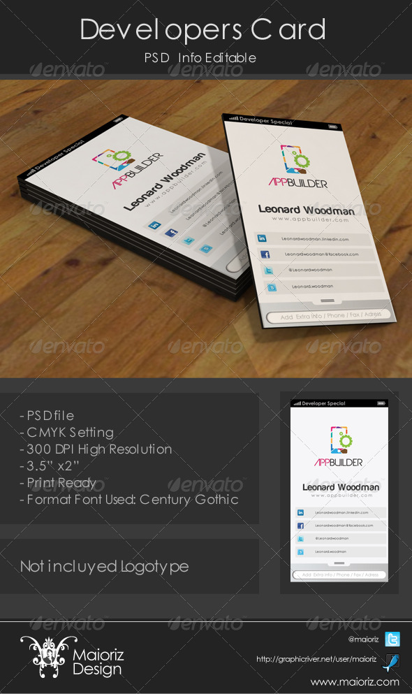 Developer Business Card, Print Templates | GraphicRiver
