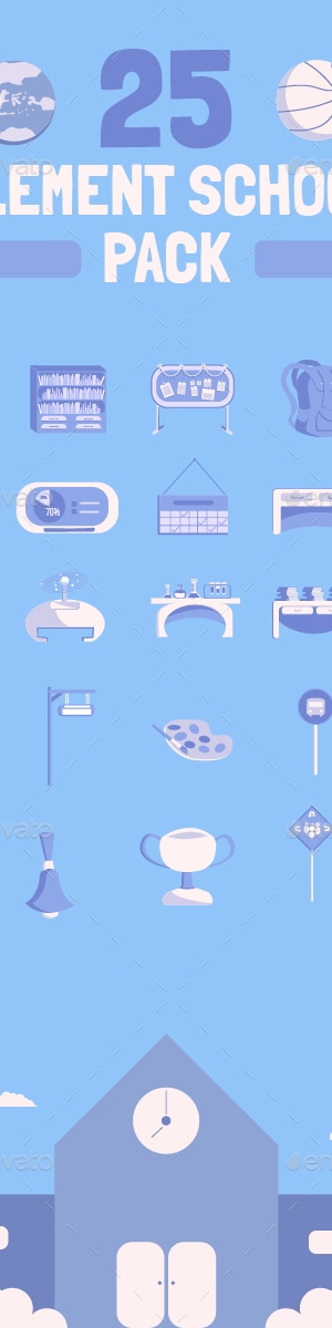 School Illustration Pack, Graphics | GraphicRiver