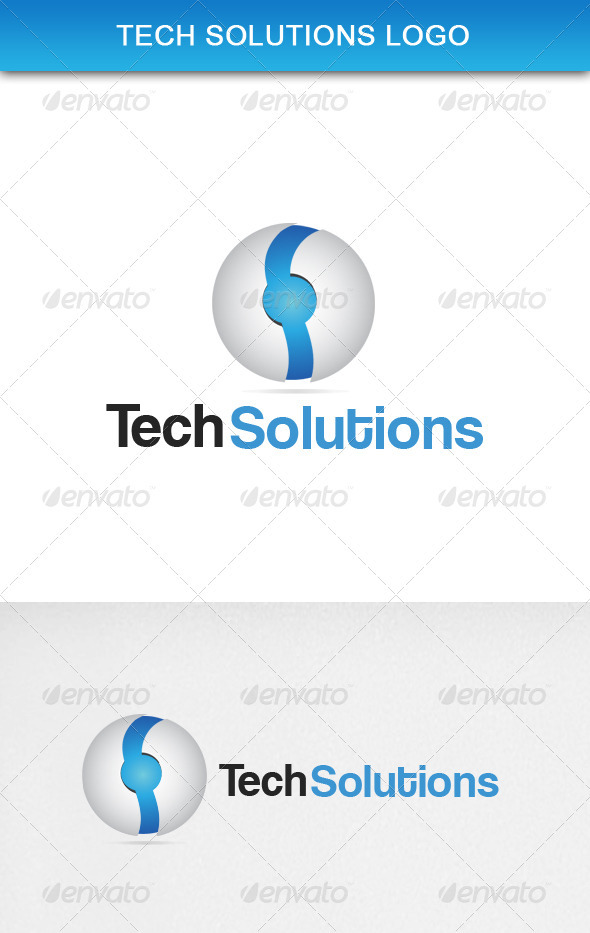 Tech Solutions Logo, Logo Templates | GraphicRiver