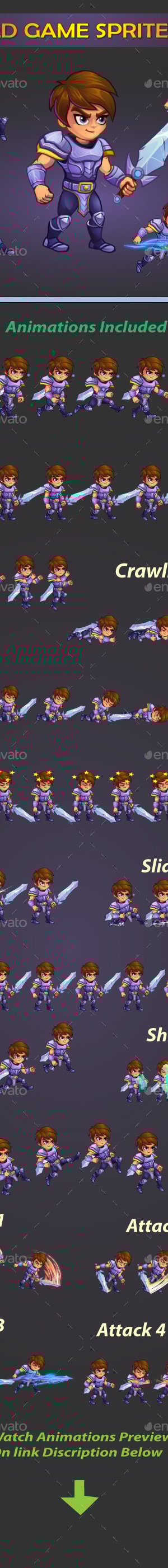 2D Game Character Sprites Sheets 001, Game Assets | GraphicRiver