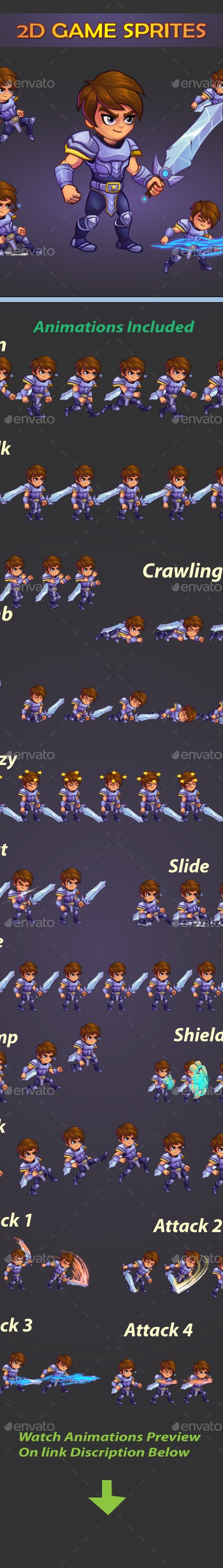 2D Game Character Sprites Sheets 001, Game Assets | GraphicRiver