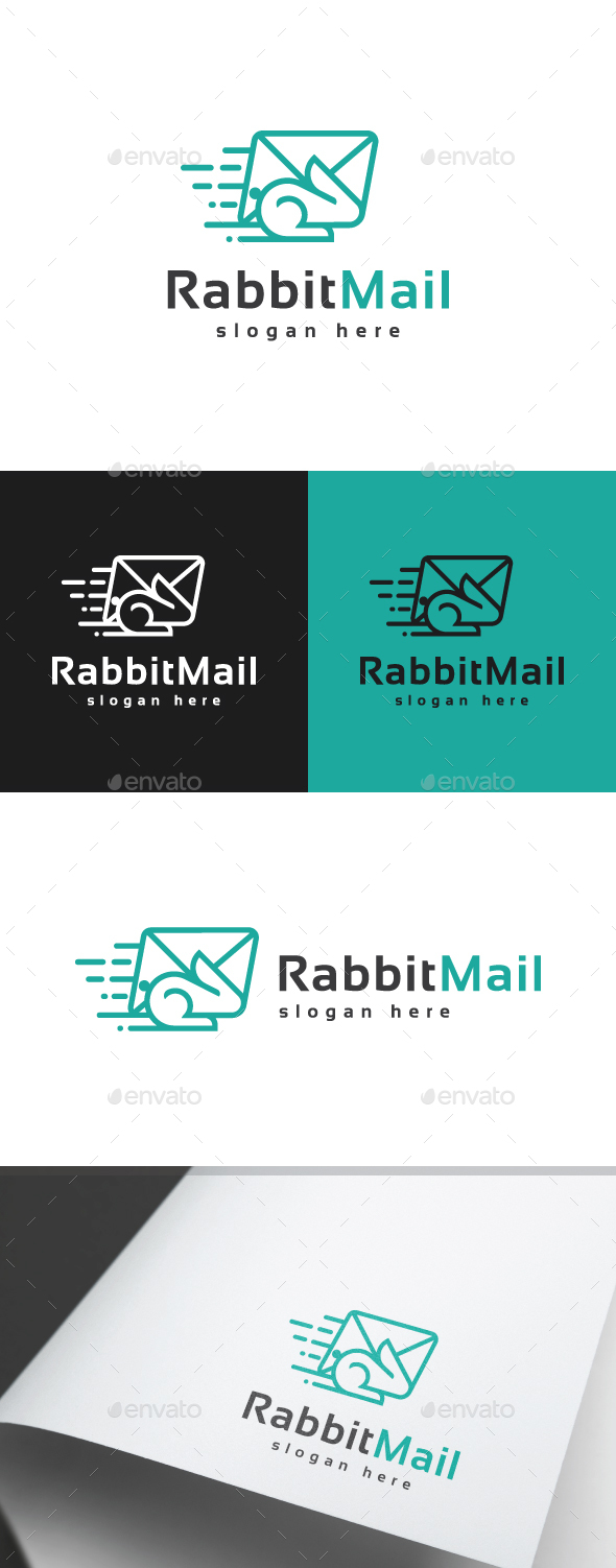 Rabbit Mail logo, Logo Templates | GraphicRiver