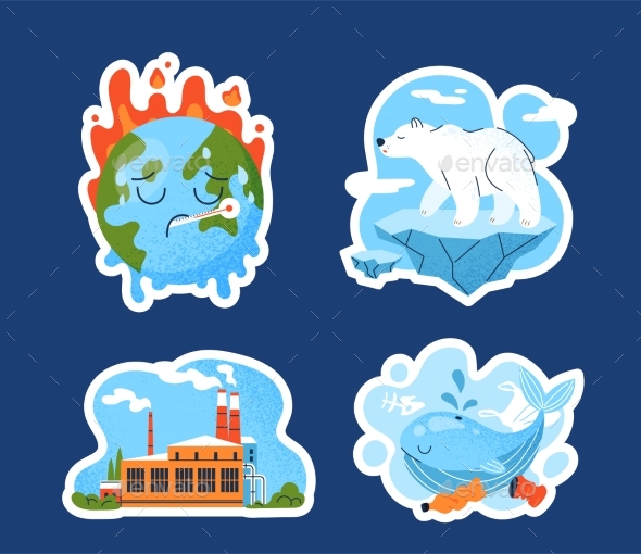 Set of Climate Change, Vectors | GraphicRiver
