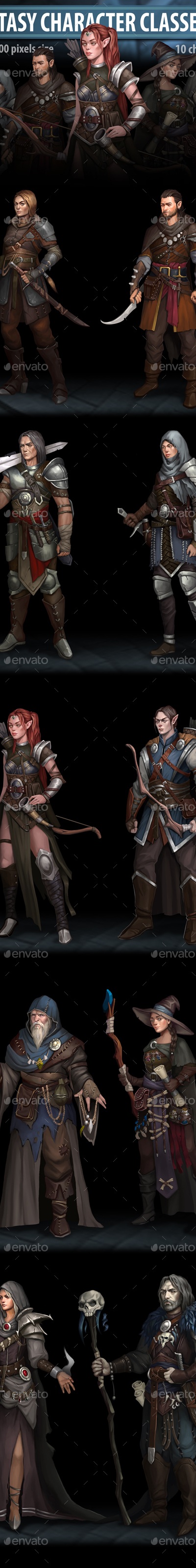 Fantasy Character Classes 06, Game Assets | GraphicRiver