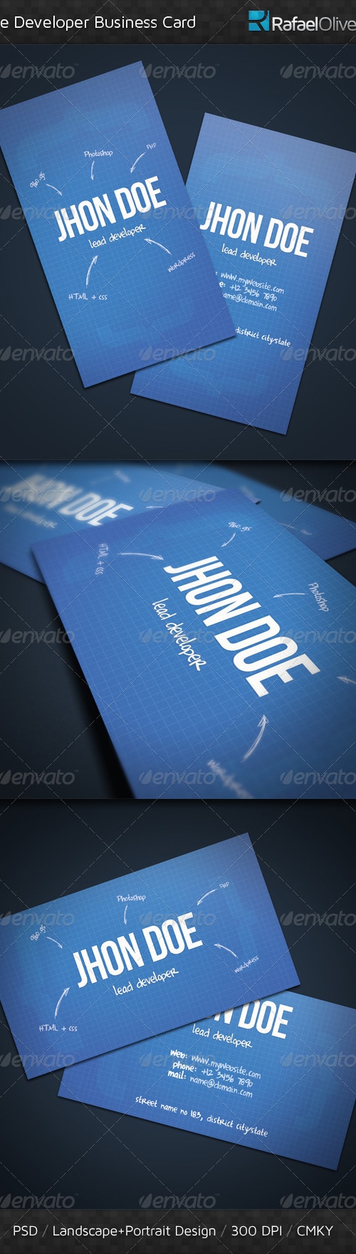 The Developer Business Card, Print Templates | GraphicRiver