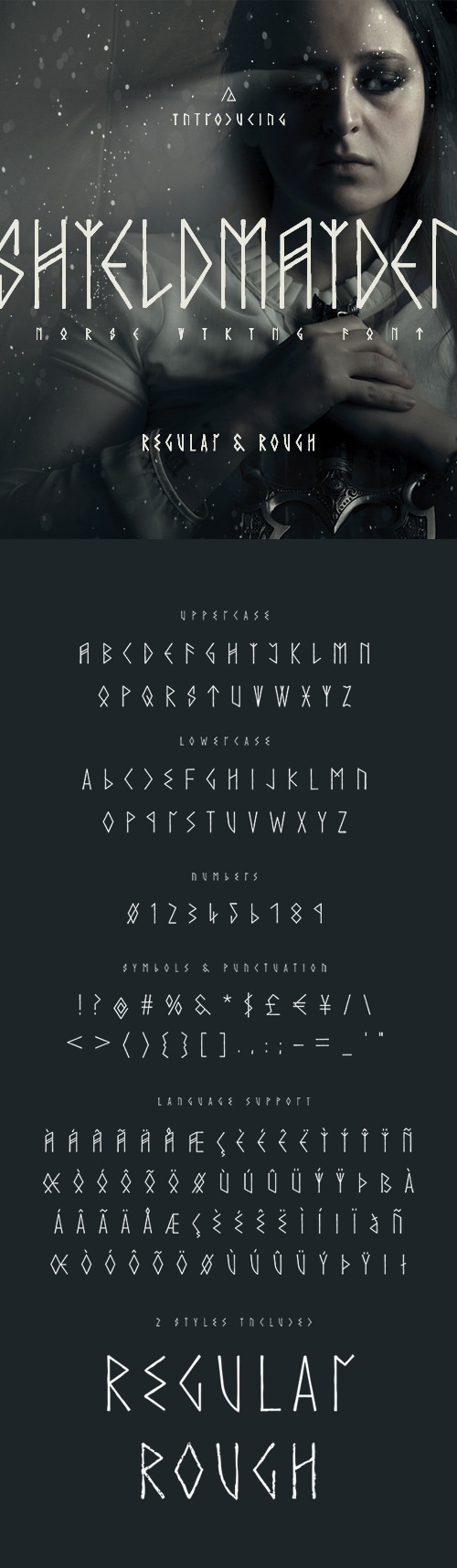 Shieldmaiden - Norse Viking Font, Fonts | GraphicRiver