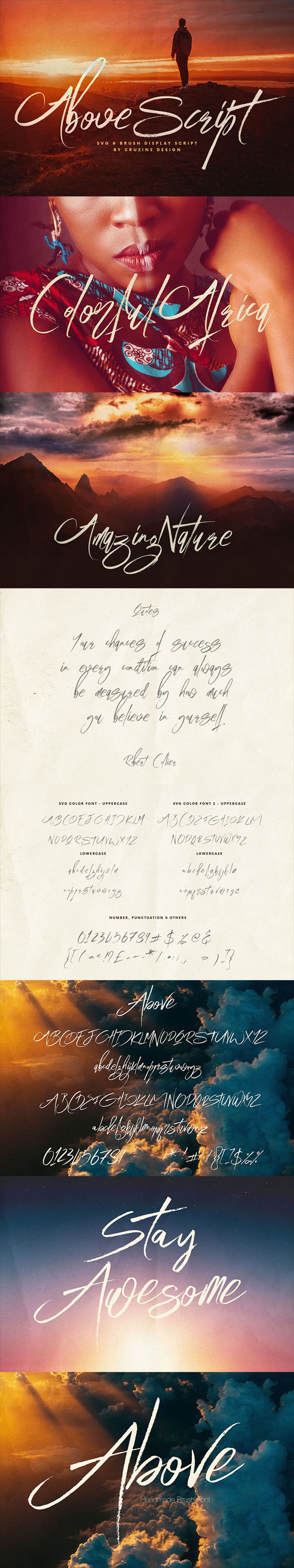 Above SVG Brush Script, Fonts | GraphicRiver