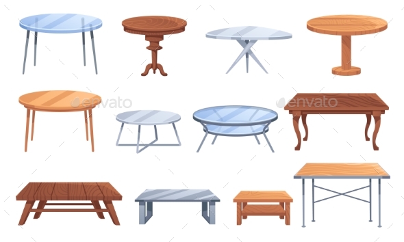 Cartoon Table, Vectors | GraphicRiver
