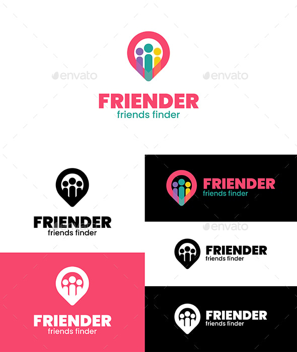 Find Friends Logo, Logo Templates | GraphicRiver