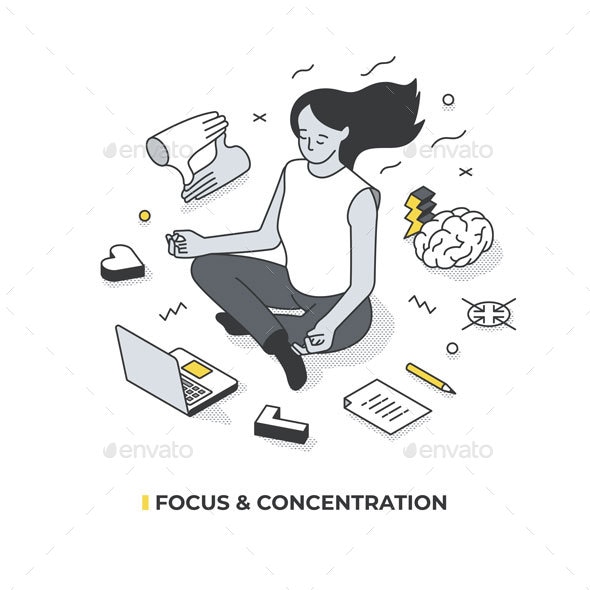 Focus And Concentration Isometric Scene Vectors GraphicRiver focus-and-concentration-isometric-scene-vectors-graphicriver
