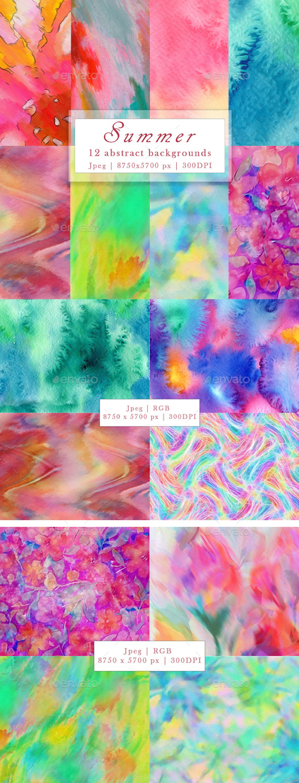 Set 12 Summer abstract background, Textures | GraphicRiver