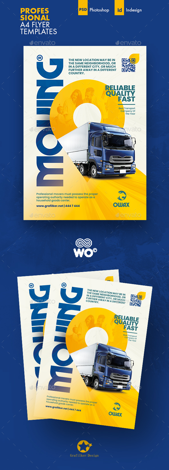 Moving Transport Flyer Templates, Print Templates | GraphicRiver