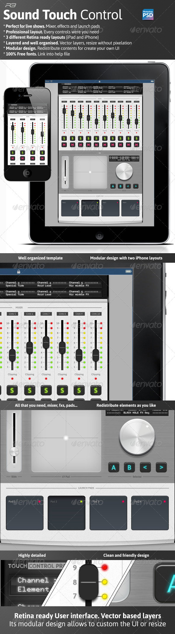 Sound Touch Control, Web Elements | GraphicRiver