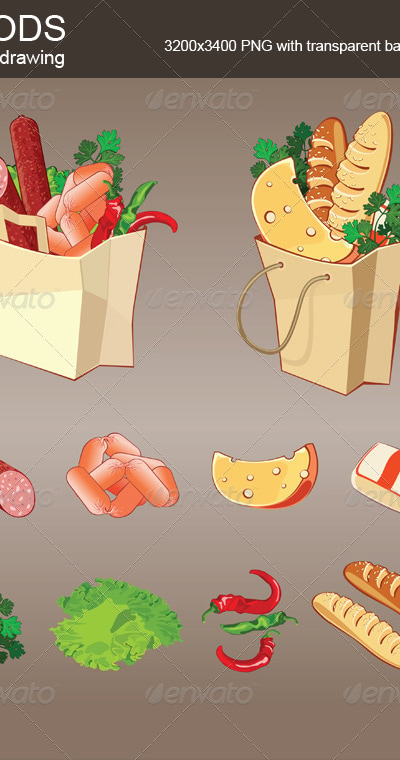 Vector Foods, Vectors | GraphicRiver