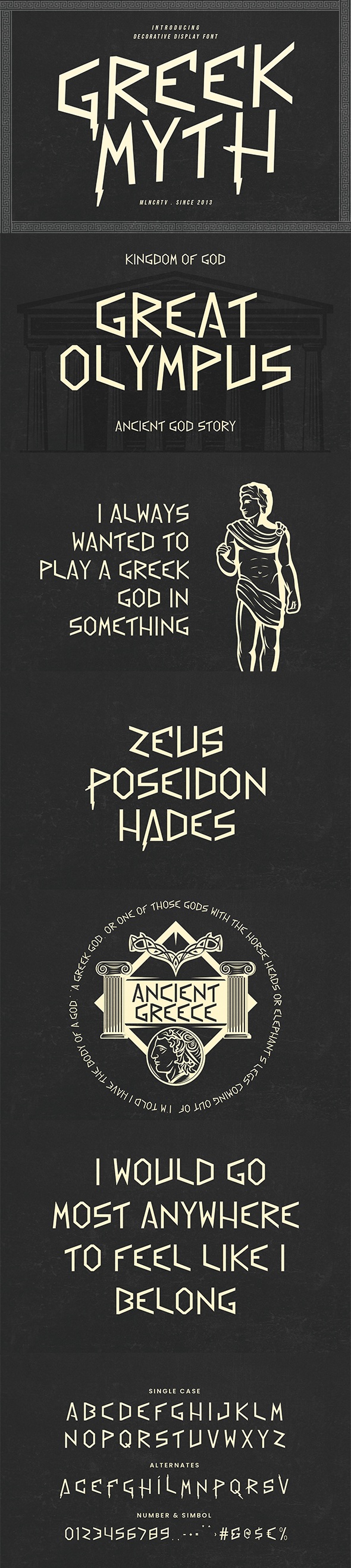 Greek Myth Decorative Display Font, Fonts | GraphicRiver