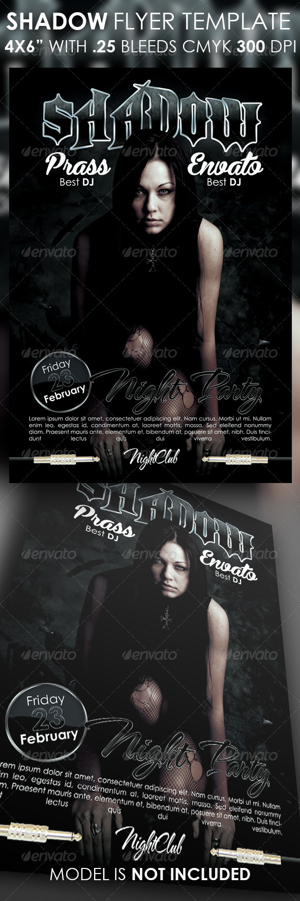 Shadow Flyer Template, Print Templates | GraphicRiver