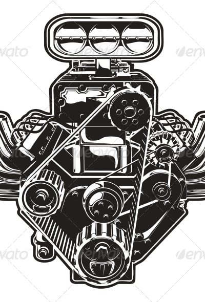 Vector Cartoon Turbo Engine, Vectors | GraphicRiver