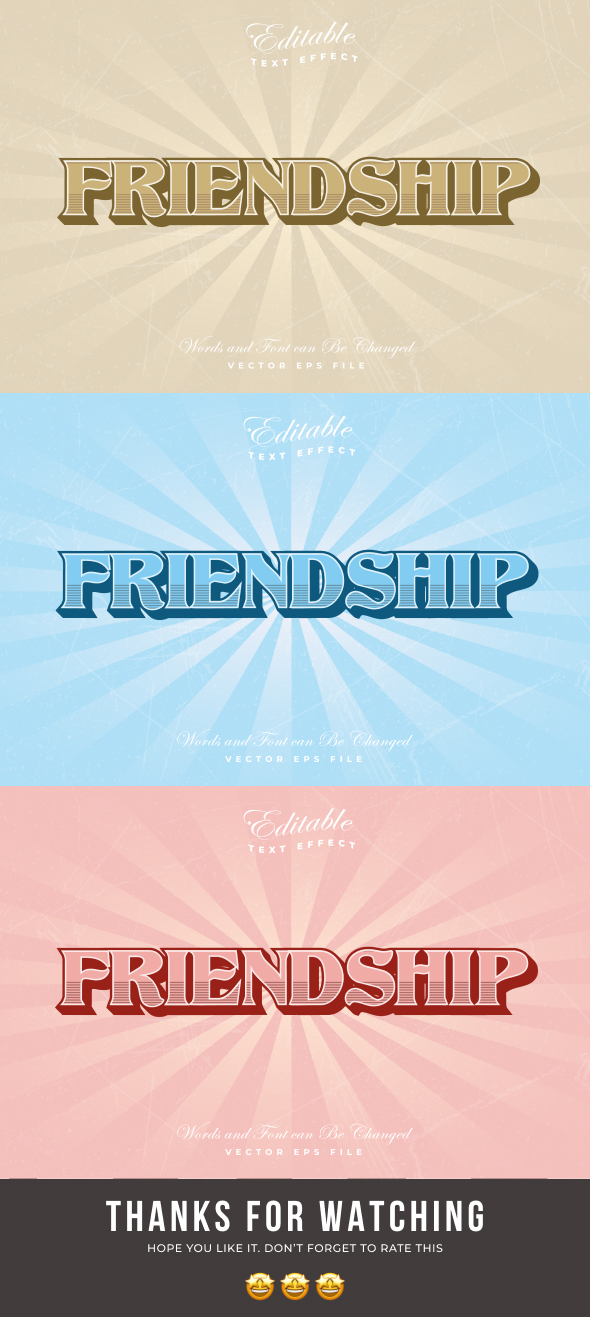 Friendship Text Effect, Add-ons | GraphicRiver