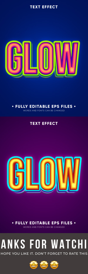 Glow 3D Text Effect, Add-ons | GraphicRiver