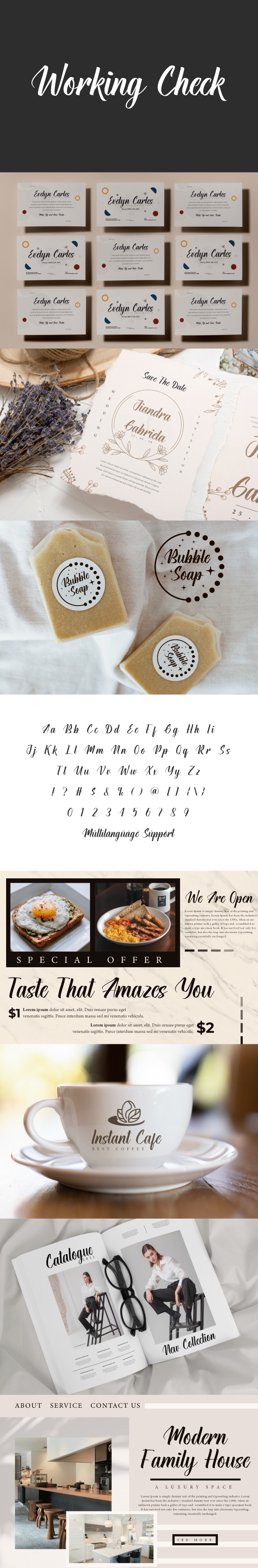 Working Check Font, Fonts | GraphicRiver