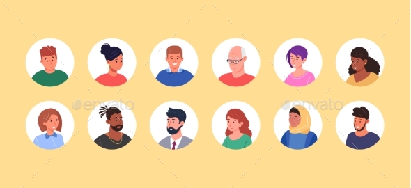 User Portraits Frames, Vectors | GraphicRiver