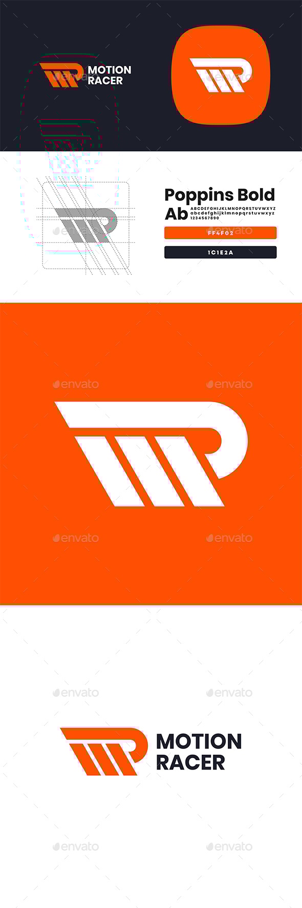 Motion Racing Letter M and R Logo Design, Logo Templates | GraphicRiver