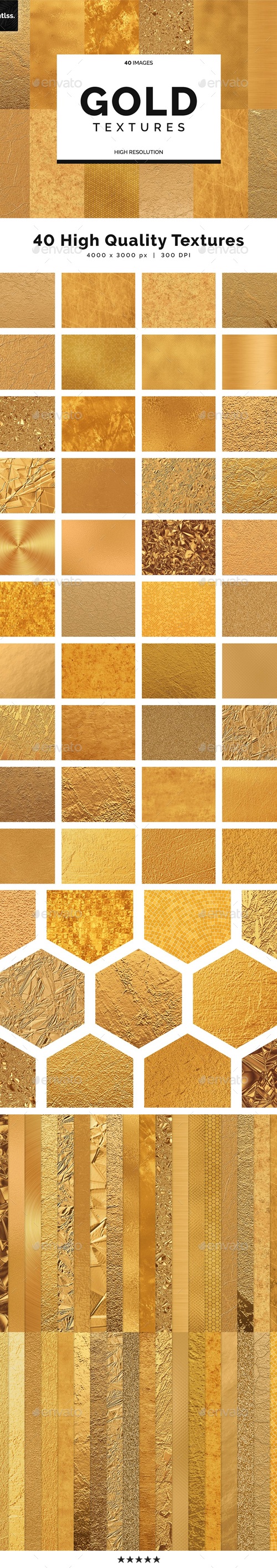 40 Gold Textures, Textures | GraphicRiver