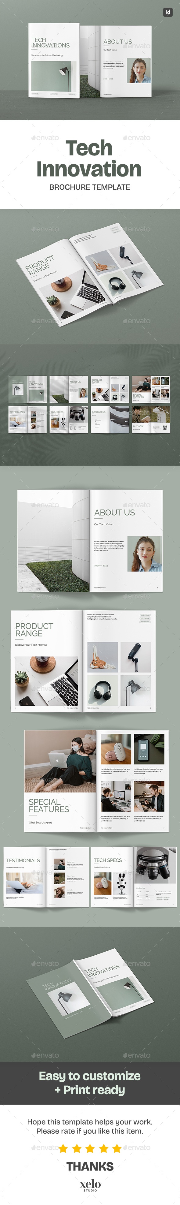 Tech Innovations - Product Showcase Brochure, Print Templates ...
