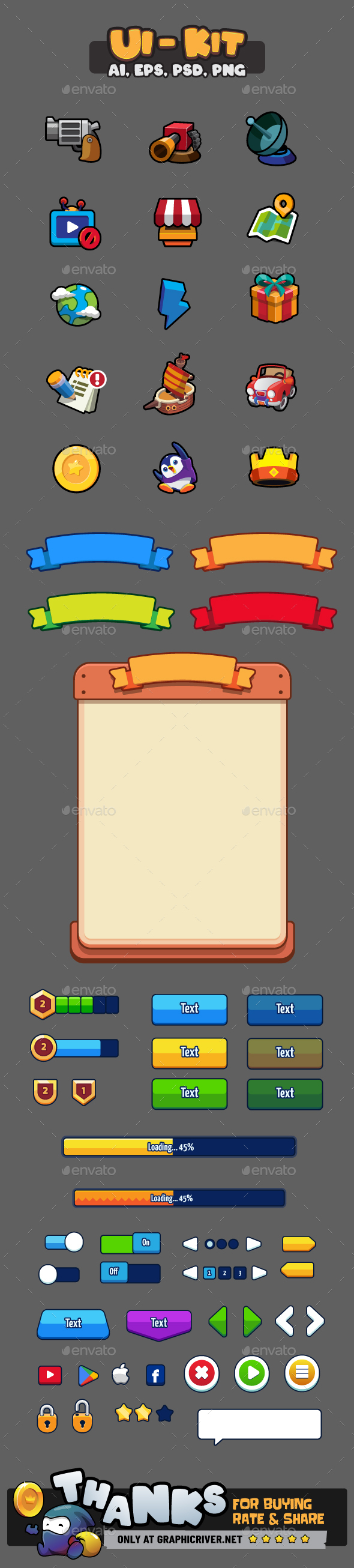 Ui Kit, Game Assets | GraphicRiver
